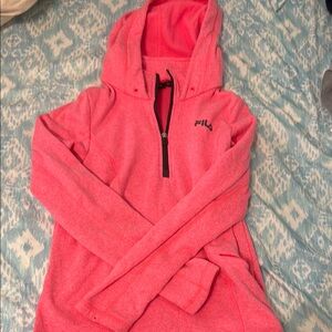Fila Bright Pink Half-Zip Hoodie